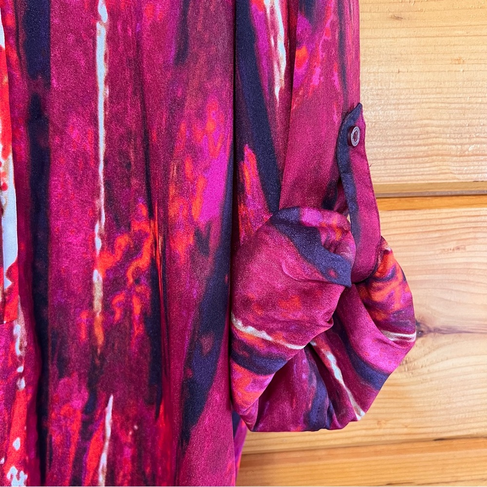 Calvin Klein Multicolor Collared Long Sleeve Plea… - image 2